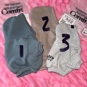 As (1) message if want all 3 PAWS COMFRT HOODIES